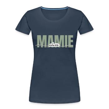 Granny Darling - Oma Geschenk - Frauen Premium Bio T-Shirt - Navy - Vorne - Mia (176cm)