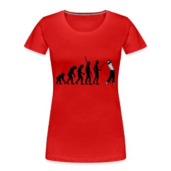 evolution_golf_b_2c - Frauen Premium Bio T-Shirt - Navy - Vorne - Mia (176cm)
