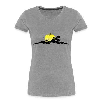 Reise - Berge Auto - Frauen Premium Bio T-Shirt - Navy - Vorne - Mia (176cm)