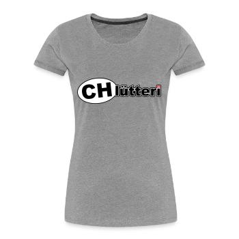 CHlütteri - Frauen Premium Bio T-Shirt - Navy - Vorne - Mia (176cm)