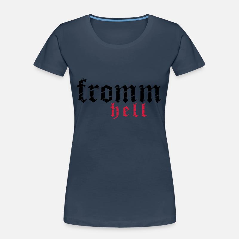 fromm hell_vec_2 de - Frauen Premium Bio T-Shirt - Navy