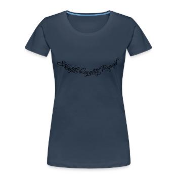 Strength Loyality Respect 2 - Frauen Premium Bio T-Shirt - Navy - Vorne - Mia (176cm)
