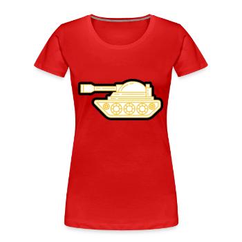 Panzer - Frauen Premium Bio T-Shirt - Navy - Vorne - Mia (176cm)