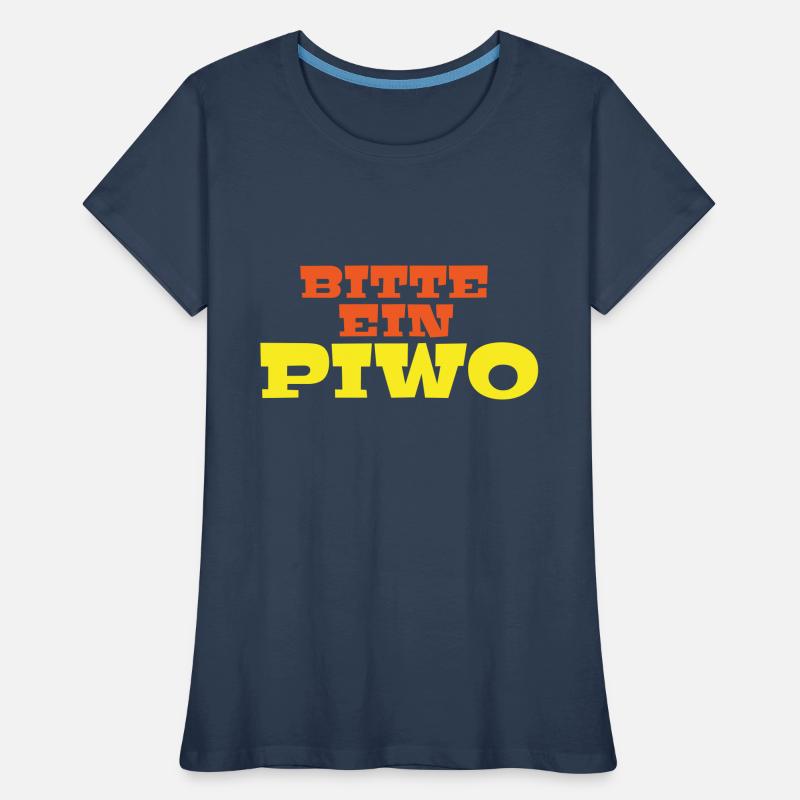 Bitte ein Piwo Polnisch Deutsch Spruch Geschenk Frauen Premium Bio T-Shirt