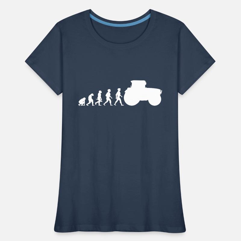 Evolution Traktor Trecker Ackerschlepper Frauen Premium Bio T-Shirt