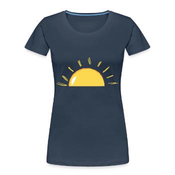 Sunshine - Women's Premium Organic T-Shirt - navy - Front - Mia (176cm)