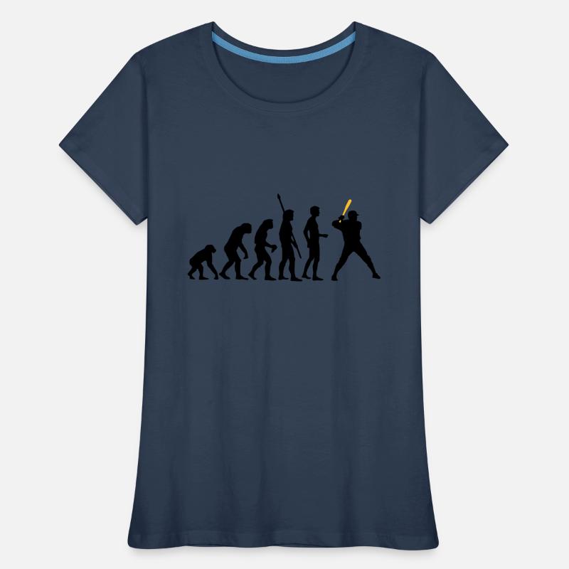evolution_baseball_2c T-shirt bio Premium Femme