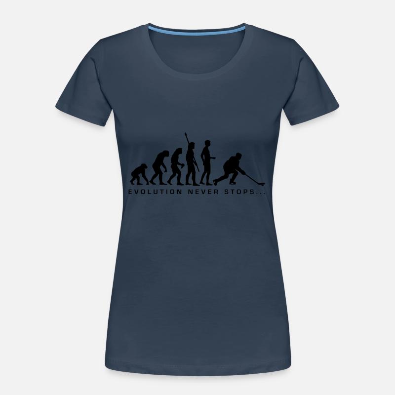 evolution_eishockey_b - Women's Premium Organic T-Shirt - navy