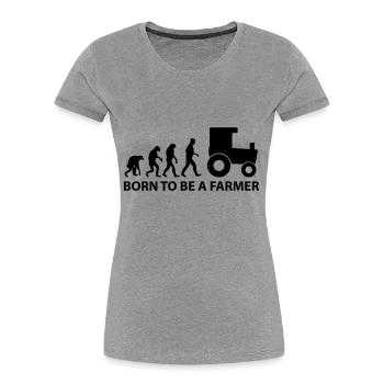 born to be a farmer - T-shirt bio Premium Femme - bleu marine - Devant - Mia (176cm)