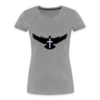 taube_heiliger_geist2 - Frauen Premium Bio T-Shirt - Navy - Vorne - Mia (176cm)