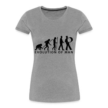 evolution_spielmannszug_pauke_112015_c_2 - Frauen Premium Bio T-Shirt - Navy - Vorne - Mia (176cm)