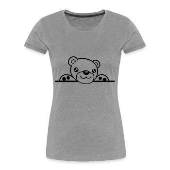 versteckt mauer wand text rahmen umrandung schild - Frauen Premium Bio T-Shirt - Navy - Vorne - Mia (176cm)