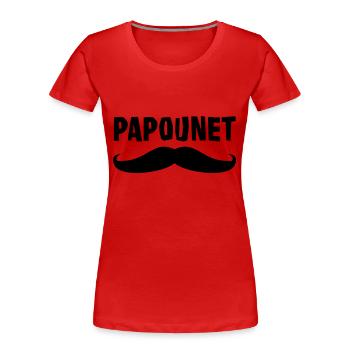 Papounet - T-shirt bio Premium Femme - bleu marine - Devant - Mia (176cm)
