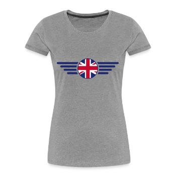 Ich liebe Vereinigtes Königreich, Eleganz Stil - Frauen Premium Bio T-Shirt - Navy - Vorne - Mia (176cm)