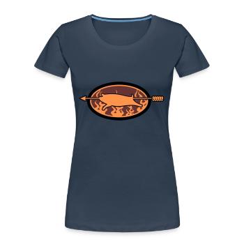 Grilling me softly! - Frauen Premium Bio T-Shirt - Navy - Vorne - Mia (176cm)