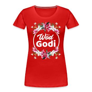 Tolle Godi Wöd Godi Patentante Österreich Sprüche - Frauen Premium Bio T-Shirt - Navy - Vorne - Mia (176cm)