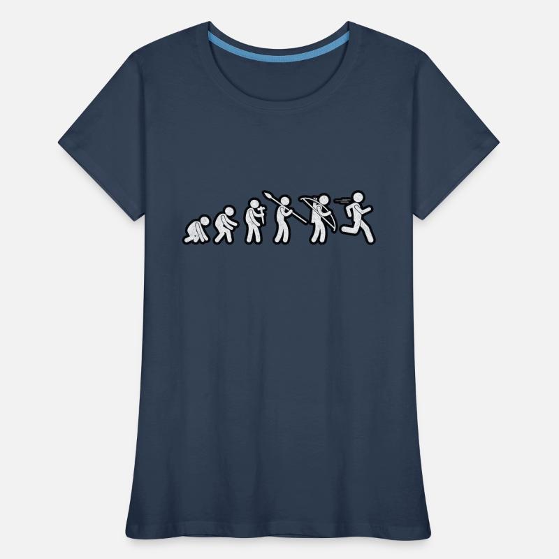 Evolution Run White Grunge Frauen Premium Bio T-Shirt