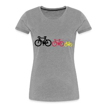 Black-red-gold - Women's Premium Organic T-Shirt - navy - Front - Mia (176cm)