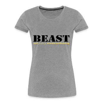 Beast everything black - Frauen Premium Bio T-Shirt - Navy - Vorne - Mia (176cm)