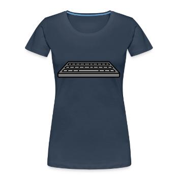 Keyboard Input Computer Design - Women's Premium Organic T-Shirt - navy - Front - Mia (176cm)