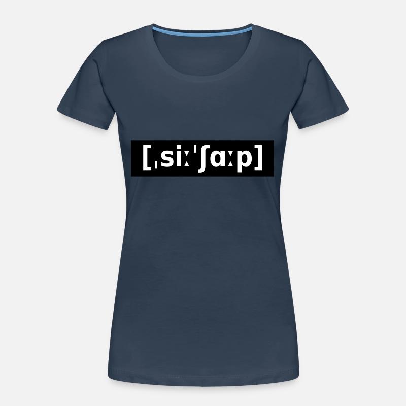 C# - C SHARP - LAUTSCHRIFT - Frauen Premium Bio T-Shirt - Navy