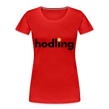 Hodling - Women's Premium Organic T-Shirt - navy - Front - Mia (176cm)
