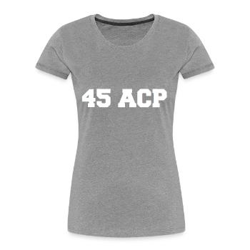 Just 45ACP white - Frauen Premium Bio T-Shirt - Navy - Vorne - Mia (176cm)
