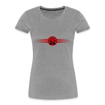 Casque Musique - T-shirt bio Premium Femme - bleu marine - Devant - Mia (176cm)