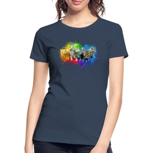 Chatons peinture arc-en-ciel -by- Wyll Fryd - T-shirt bio Premium Femme