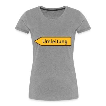 Umleitung Links - Frauen Premium Bio T-Shirt - Navy - Vorne - Mia (176cm)