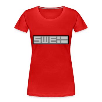 Tactique suédoise - T-shirt bio Premium Femme - bleu marine - Devant - Mia (176cm)