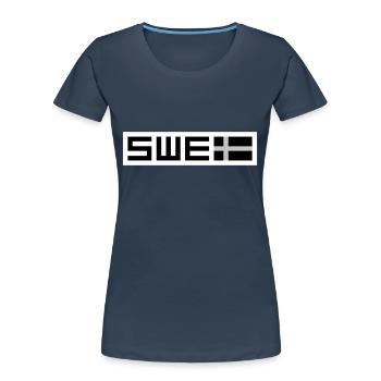 Schwedische Taktik - Frauen Premium Bio T-Shirt - Navy - Vorne - Mia (176cm)