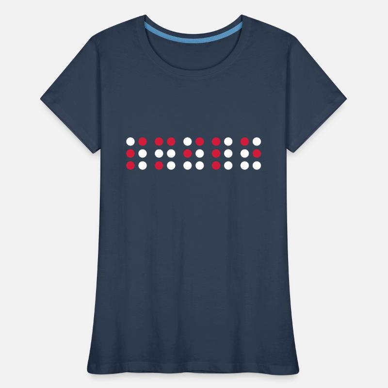 Smile in braille code, Braille script for the blind Women's Premium Organic T-Shirt