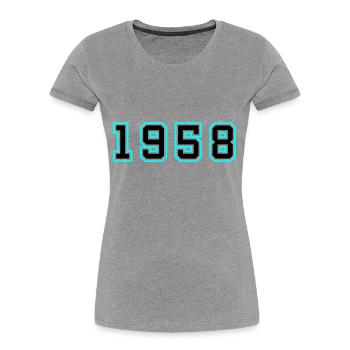 1958 Year Birthday - Women's Premium Organic T-Shirt - navy - Front - Mia (176cm)