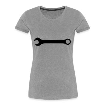 Schraubenschlüssel - Frauen Premium Bio T-Shirt - Navy - Vorne - Mia (176cm)