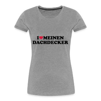 Dachdecker - Frauen Premium Bio T-Shirt - Navy - Vorne - Mia (176cm)