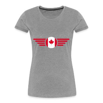 Canada Style Design T-Shirt - Women's Premium Organic T-Shirt - navy - Front - Mia (176cm)