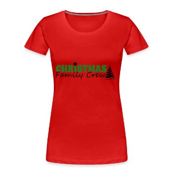 Équipage familial de Noël - T-shirt bio Premium Femme - bleu marine - Devant - Mia (176cm)