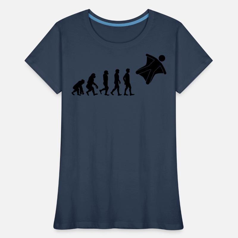 Wingsuit flying Base Jumping Skydiving Evolution Women's Premium Organic T-Shirt
