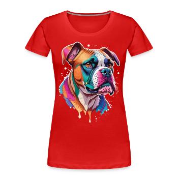 Dogs Boxer Dog Funny Pet Love - Women's Premium Organic T-Shirt - navy - Front - Mia (176cm)