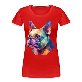 Französische Bulldogge Mama Hund Hunde Design - Frauen Premium Bio T-Shirt - Navy - Vorne - Mia (176cm)