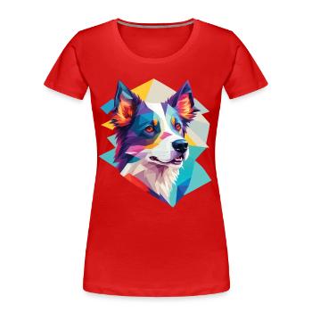 Border Collie Dogs Design Collie Dog Puppy Animal - Women's Premium Organic T-Shirt - navy - Front - Mia (176cm)