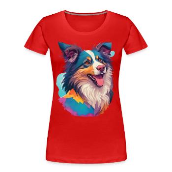 Australian Shepherd Dog Dog Dog Friend Pet - Women's Premium Organic T-Shirt - navy - Front - Mia (176cm)