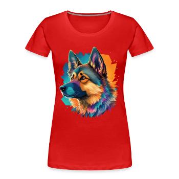 German Shepherd Best Friend and Dog - Women's Premium Organic T-Shirt - navy - Front - Mia (176cm)