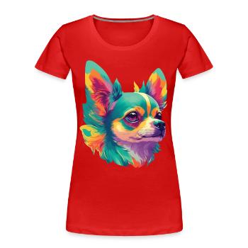 Mignon Chihuahua le chien ultime amoureux des chiens - T-shirt bio Premium Femme - bleu marine - Devant - Mia (176cm)