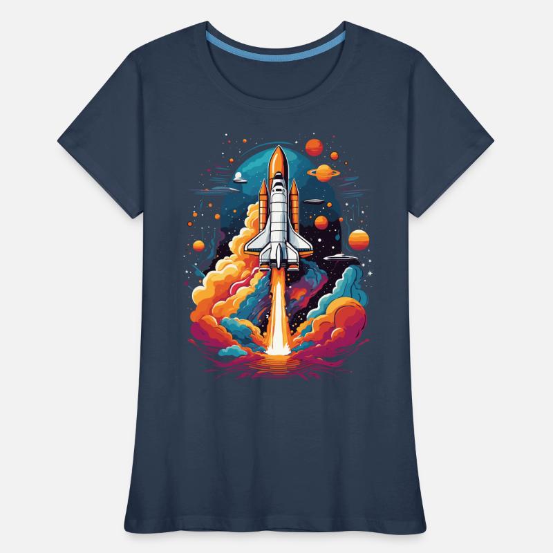 Astronaute de la navette spatiale Rocket Space Adventure T-shirt bio Premium Femme