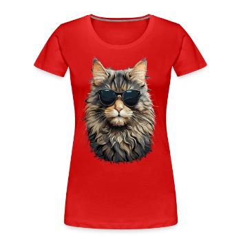Cool Norwegian Forest Cat Cat Cat Lover - T-shirt bio Premium Femme - bleu marine - Devant - Mia (176cm)