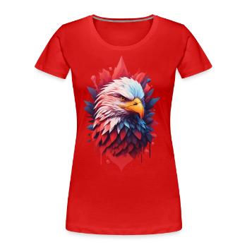 Liberté esthétique de l’aigle et fierté du design d’oiseau - T-shirt bio Premium Femme - bleu marine - Devant - Mia (176cm)