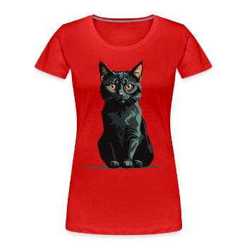 Magical Halloween Cat Magic Cat Design - Women's Premium Organic T-Shirt - navy - Front - Mia (176cm)