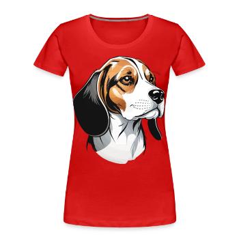 Beagle Streetwear Style Dog Lover Design - Women's Premium Organic T-Shirt - navy - Front - Mia (176cm)